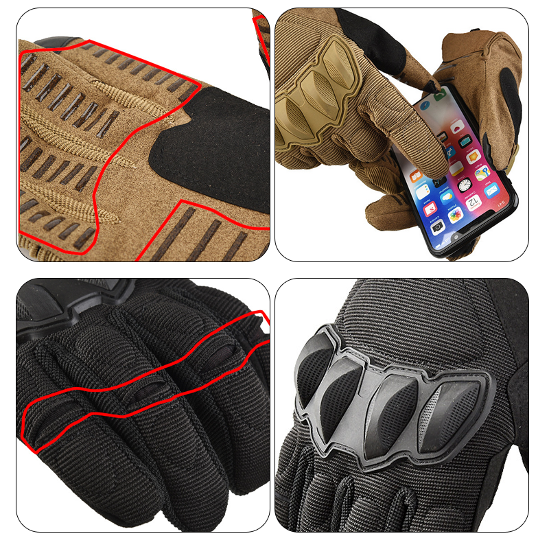 SABADO guantes tácticos militares de dedo completo para exteriores, resistentes al agua, antideslizantes, para entrenamiento de acampada y entrenamiento, con pantalla táctil