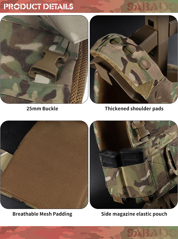 SABADO Hunting Gear Molle System Plate Carrier Chaleco militar