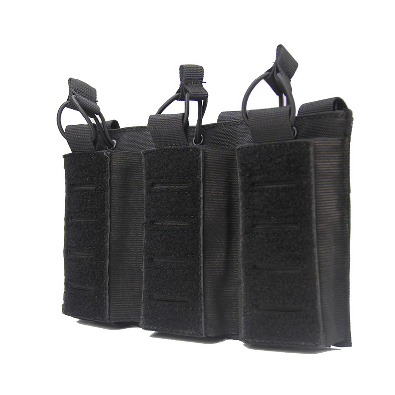 SABADO Bolsa táctica triple Mag para exteriores para M4 M14 M16 AK AR Chaleco elástico para rifle canguro