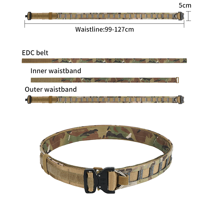 Cinturón táctico de grado militar de Nylon Sabado 500D con combate de la hebilla de liberación rápida (paquete interno/exterior/EDC)