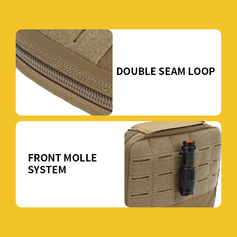 Sabado 1000d Nylon Pistola Pistola Bag láser Molle Molle de doble capa de grado militar
