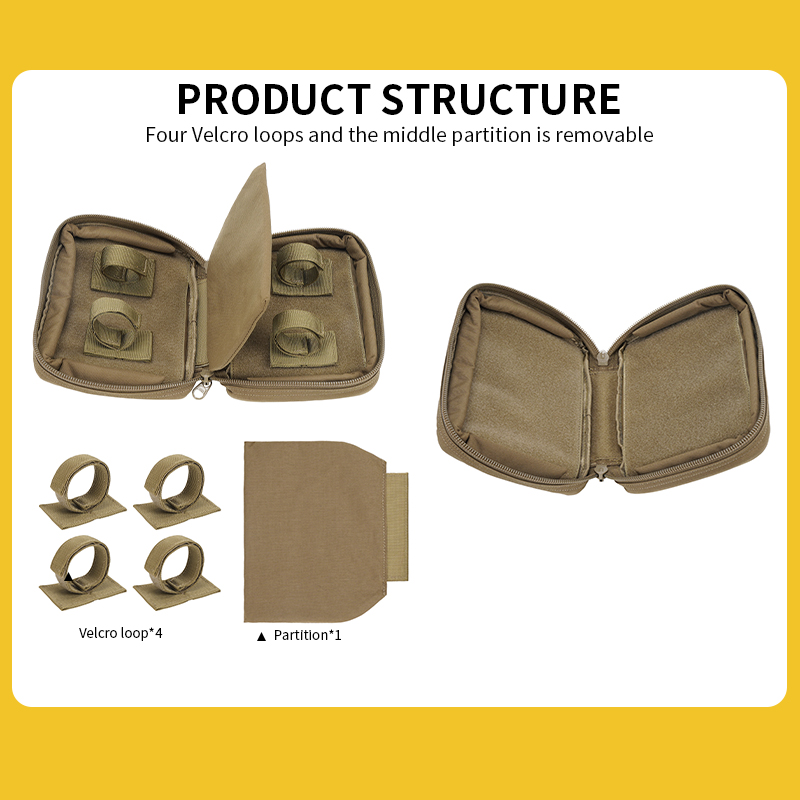 Sabado 1000d Nylon Pistola Pistola Bag láser Molle Molle de doble capa de grado militar