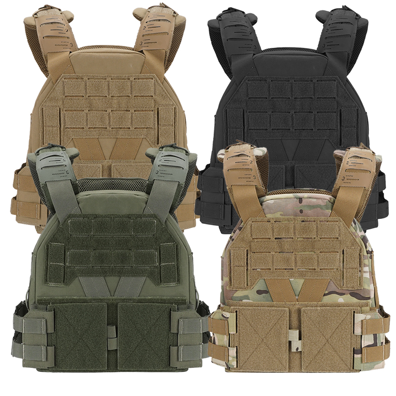 Sabado KZ Military Green TactiCly Plate Carrier de liberación rápida Correa de hombro Pintball Airsoft Hunting Chaleco