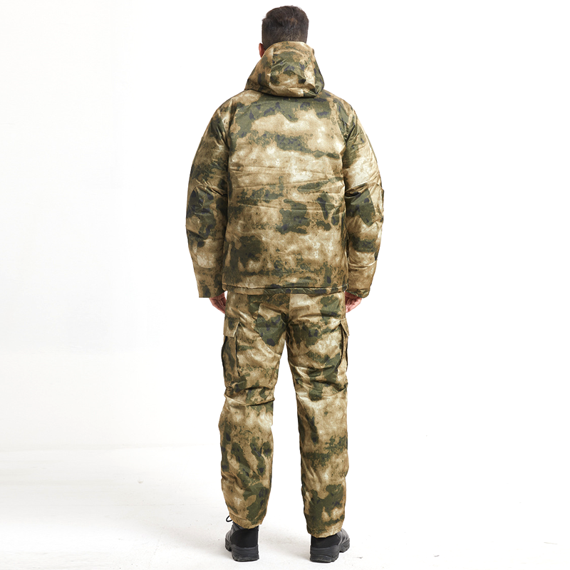 SABADO Traje de Caza para Hombre Invierno Térmico con Capucha Softshell Chaqueta de Esquí Pantalones Conjunto Ropa de Camuflaje