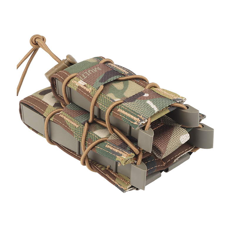 SABADO Bolsa táctica militar MOLLE Mag 5,56 9 mm Bolsa de revista de doble pila para cinturón de chaleco