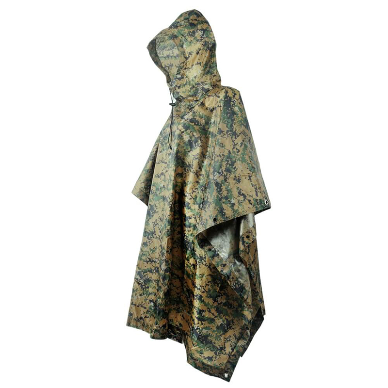 SABADO Militar Heavy Duty Chubasquero al aire libre Impermeable Mujeres Hombres Táctico Chubasquero Poncho