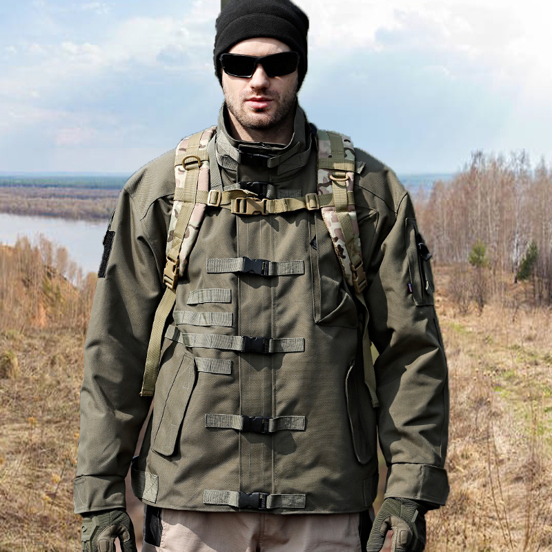 SABADO Tactical Combat Bomber Chaquetas con capucha Hombres